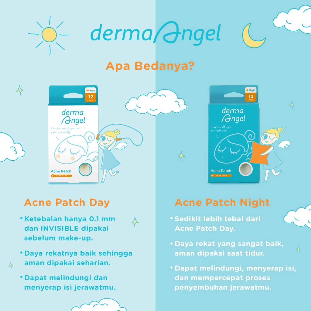 Image of DERMA ANGEL Acne Patch Kit (day & night) - Sticker Jerawat Derma Angel - with Salicylic Acid #3