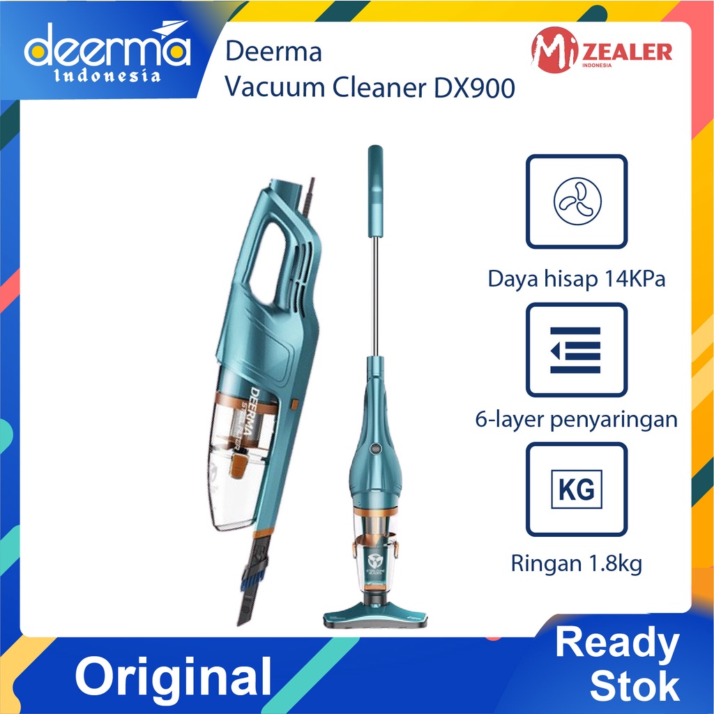 Deerma DX900 hijau Vacuum Cleaner Handheld elektronik Penyedot Debu portable 2 in 1 11-15KPa Suction