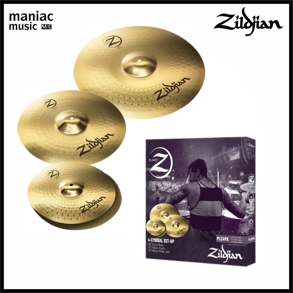 Zildjian Planet Z Pack PLZ4PK - Paket Cymbal Set. Hihat. Crash. Ride