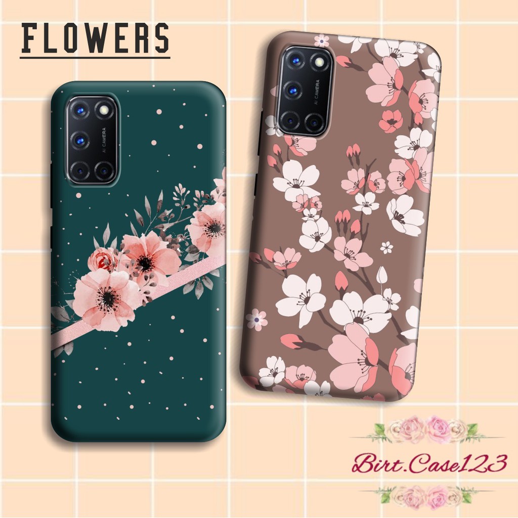 Softcase FLOWERS Oppo A3s A1k A5 A9 2020 A7 F9 A5s A31 A52 A92 A37 A53 A83 F1s F11 Pro Reno 2 BC752