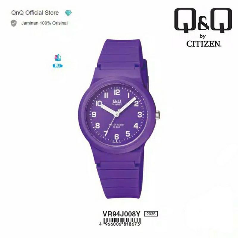 Jam Tangan Pria &amp; Wanita Q&amp;Q QnQ QQ VR94 VR94J Original Water