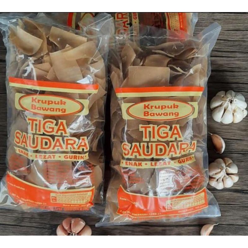 kerupuk bawang tiga saudara 500gr