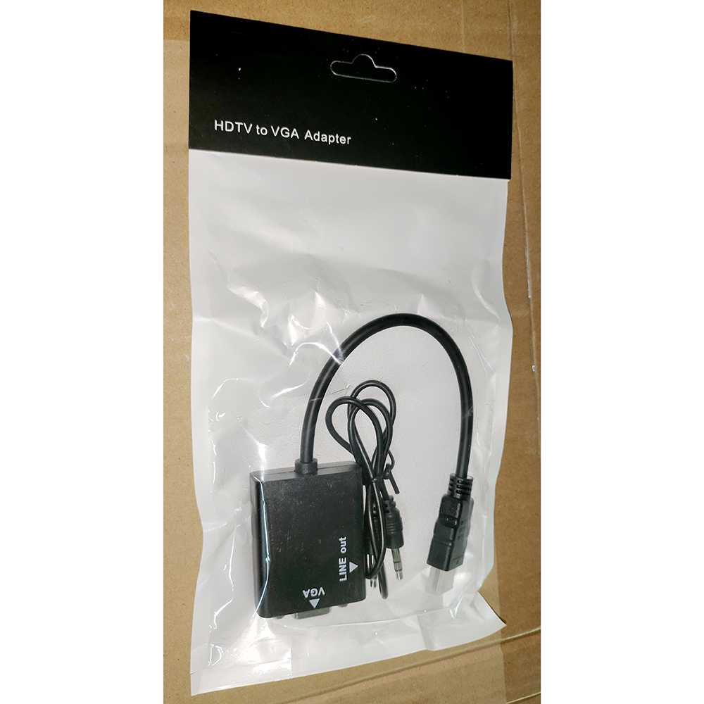 IDN TECH - Taffware Kabel Adapter HDMI ke VGA Female Dengan Port Audio - HD008