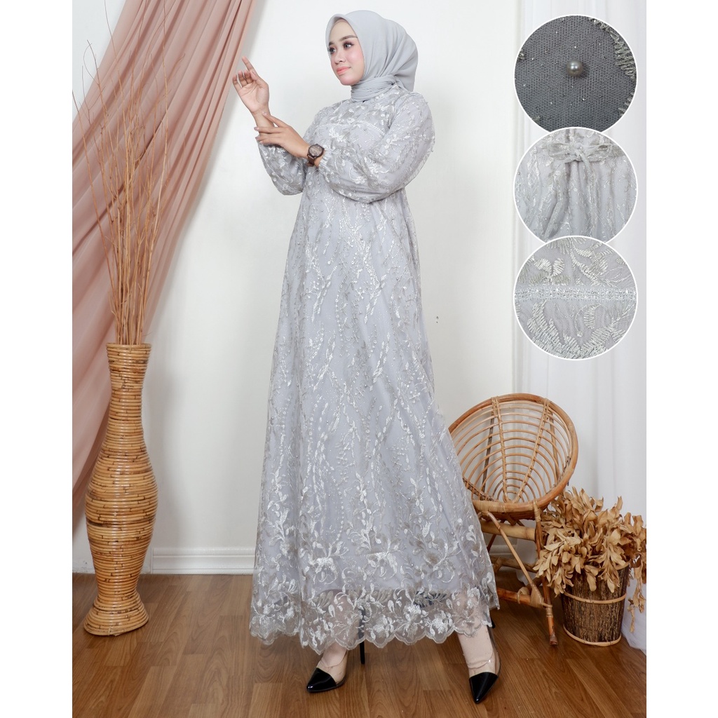 Gaun Gamis Dress Kebaya Pesta Kondangan Wanita Murah Berkualitas Premium By Santiank