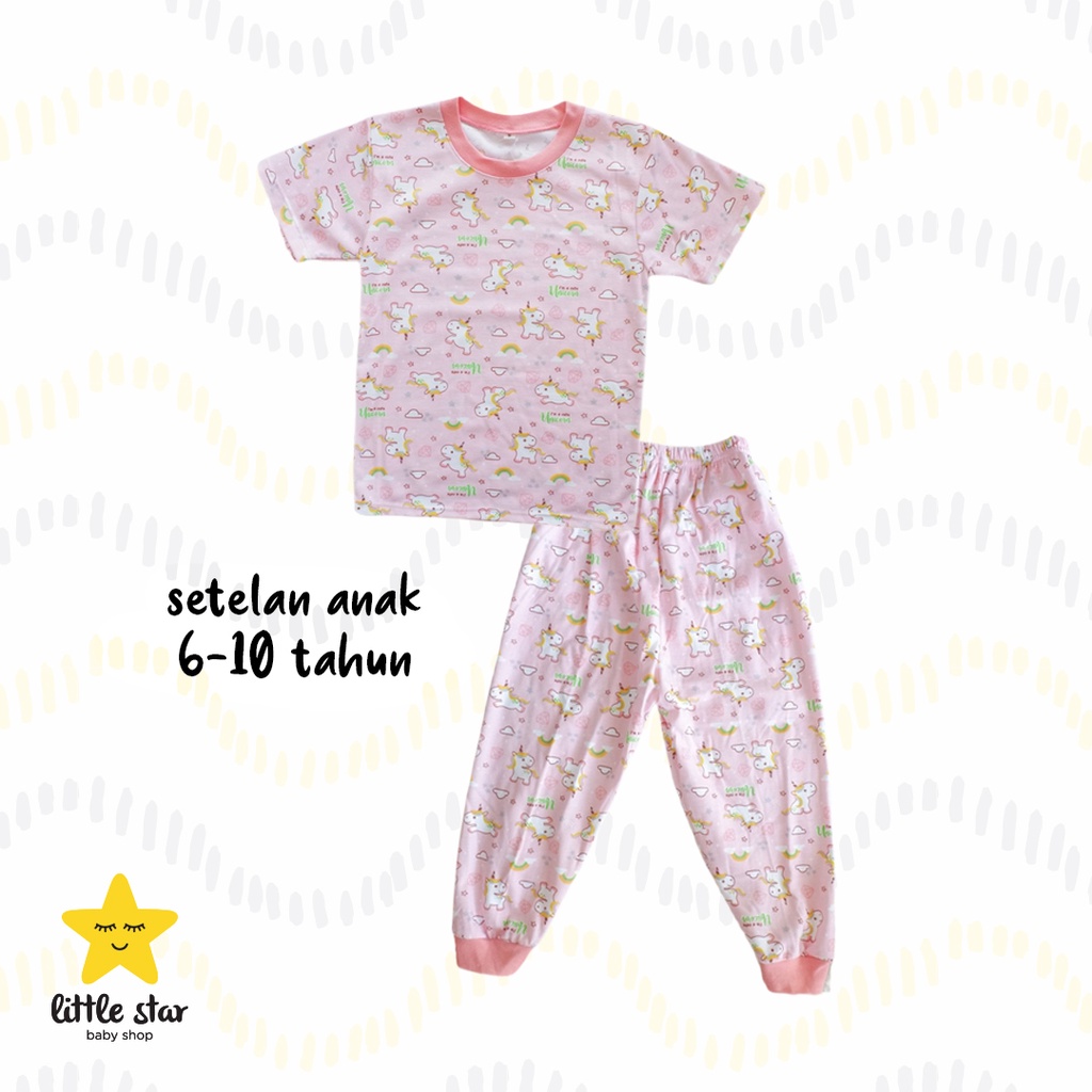 Y Lin Piyama Pendek | Set Baju Tidur Piama Anak Cewek Cowok