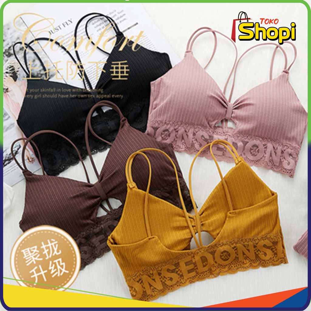 ♚𝗧𝗦 𝟯𝟳𝟱♚Bra Sport Bra Push Up Vest Fashion Korea Sexy Tube Top Bra Sport Yoga Fitness