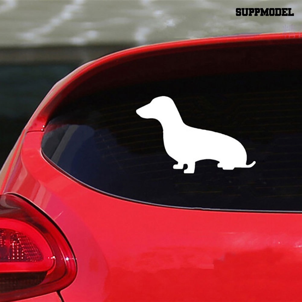 Stiker Reflektif Motif Anjing Dachshund Untuk Dekorasi Mobil / Motor