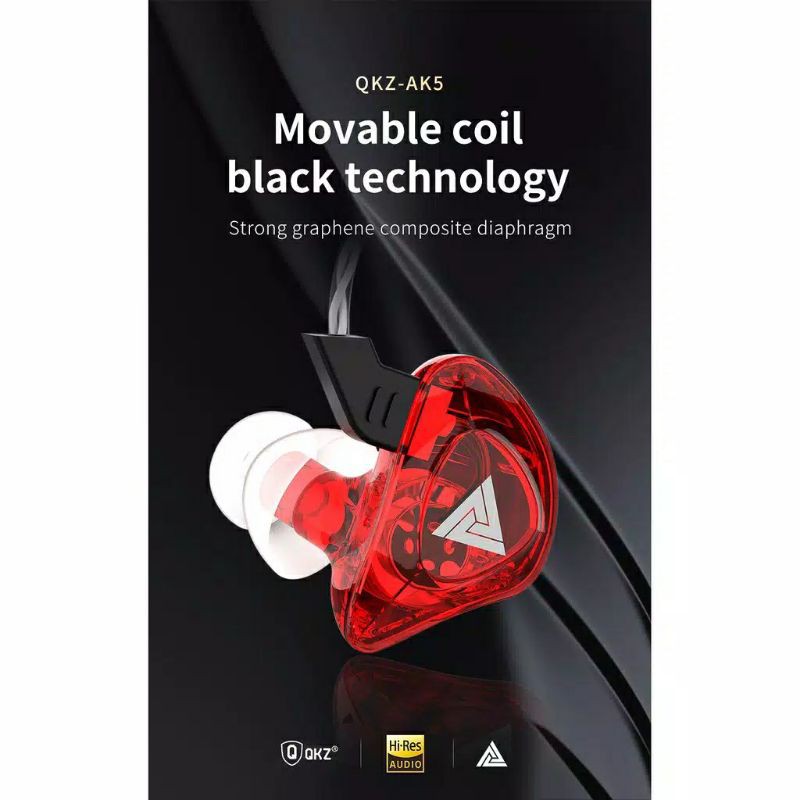 QKZ AK5 earphone Sport stereo bass music telfon headset mic original