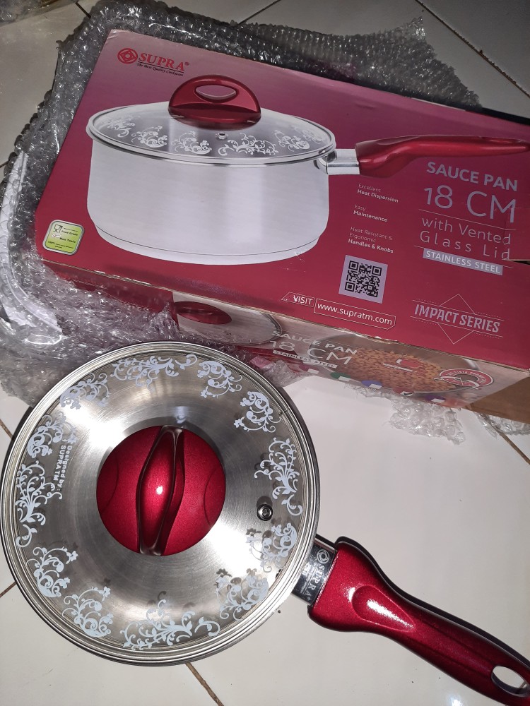 Saucepan Stainless Supra 18cm/ Panci Susu