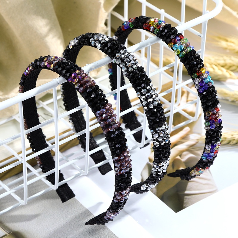 Korean Crystal Rhinestone Headband for Women Fashion Temperament Hairband Girls Hair Accessories