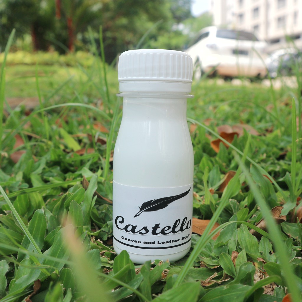 Castellopaint Cat Khusus Sepatu &amp; Tas bahan kulit dan kanvas Tester Share In Jar