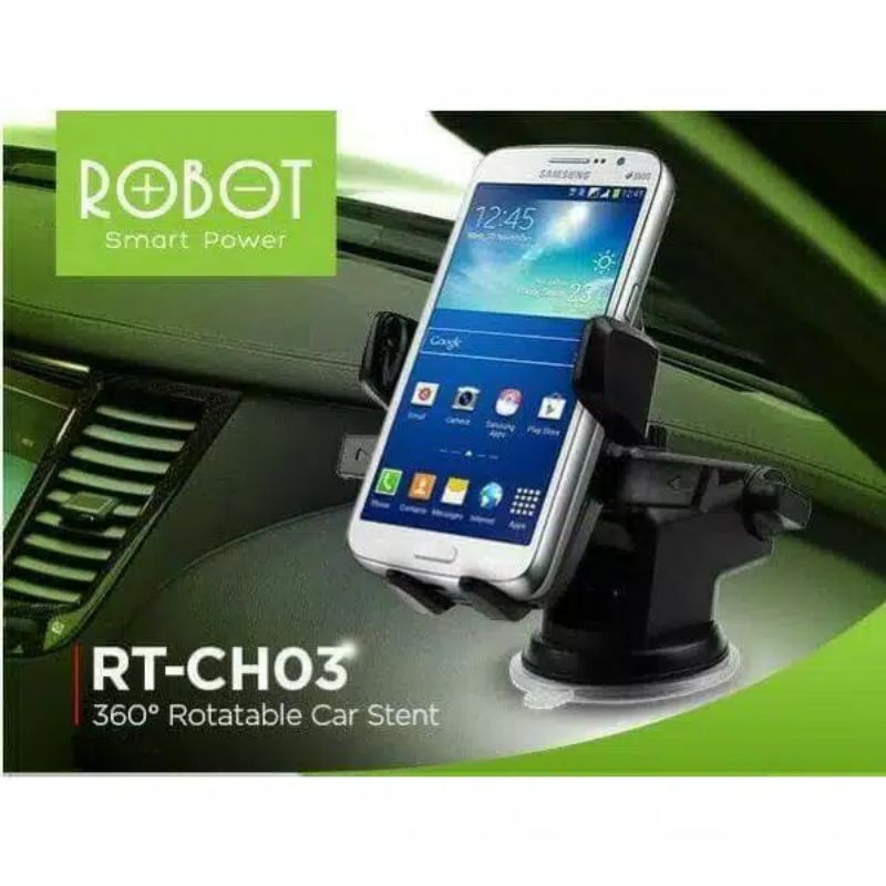 Car holder robot / Kursi hp mobil 360,°