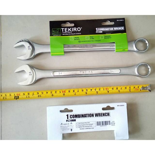 Kunci Ring Pas 24mm Tekiro/Kunci Ring Pas Tekiro 24mm Combination Wrench C-RV Spanner Spana 24 mm