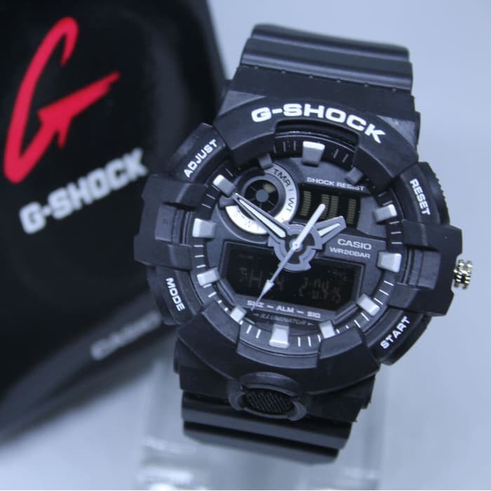 JAM TANGAN PRIA / COWOK G-SHOCK G SHOCK GA 700 BLACK LIST WHITE