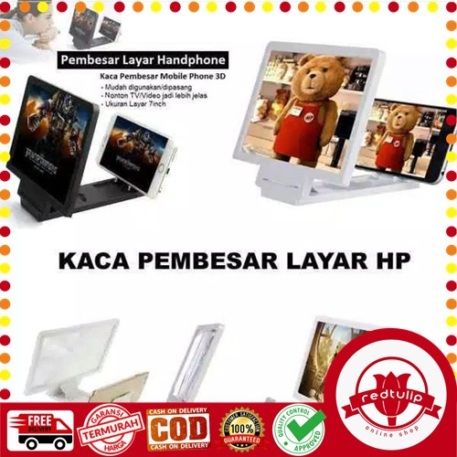 Phone screen magnifier Kaca pembesar layar HP enlarge Mobile Import