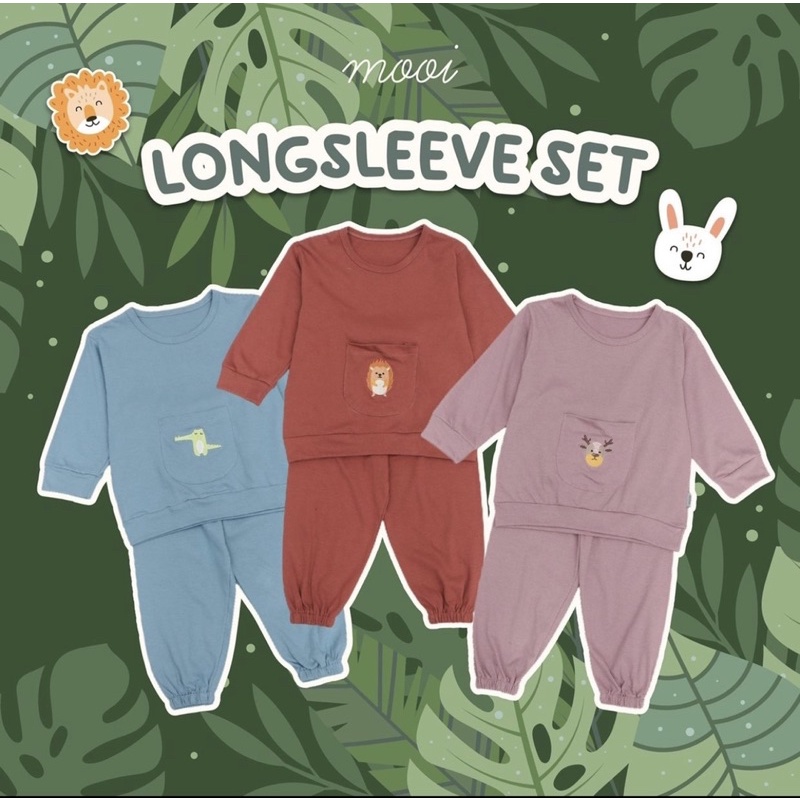 Mooi Longsleeve Pocket Set/Setelan anak/Piyama anak