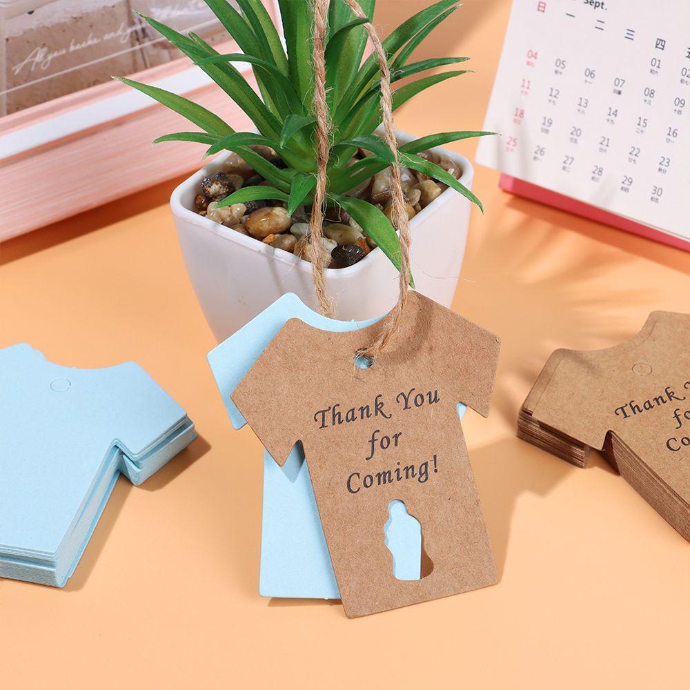 R-flower 50PCS Baby Shower Hanging Tag Hadiah Perlengkapan Pesta Gender Reveal Packing Label