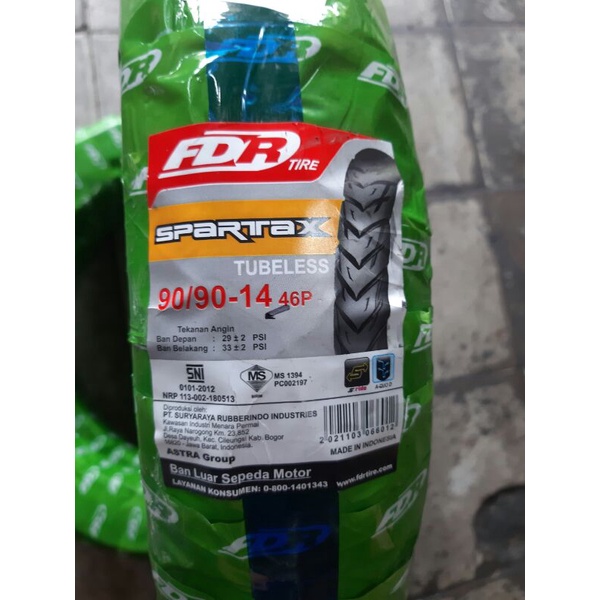 FDR Spartax 90/90-14 Tubeless