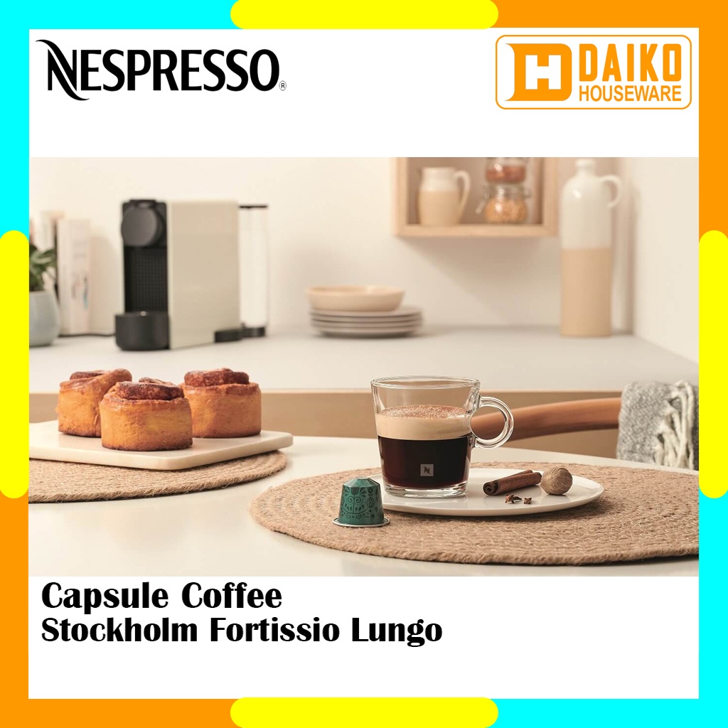 Capsule Nespresso Stockholm Fortissio Lungo Original Nestle 1 Pack - Coffee World Explorations Kopi Kapsul Expired Lama