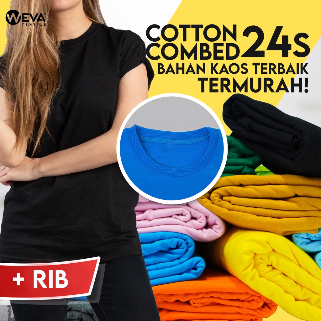 PLUS RIB Kain Katun Cotton Combed 24s Bahan Kaos