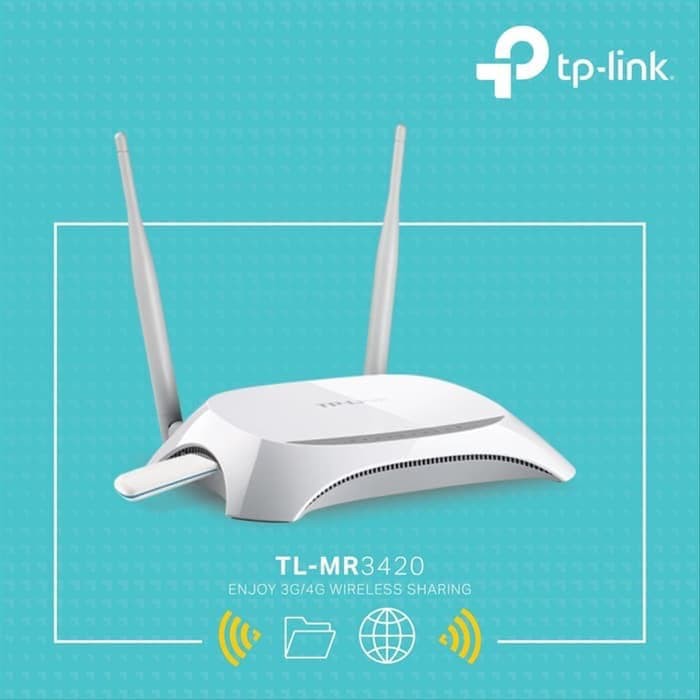 PAKET ROUTER TP-LINK TL-MR 3420 Router 4G+Modem usb