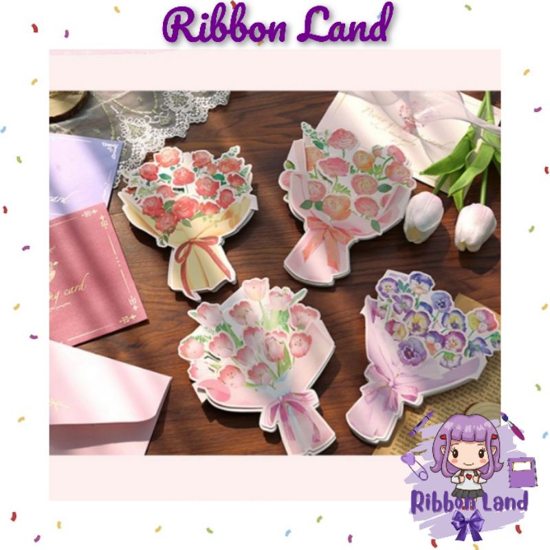 Jual Kartu Ucapan Buket Bunga Unik Greeting Cards | Shopee Indonesia