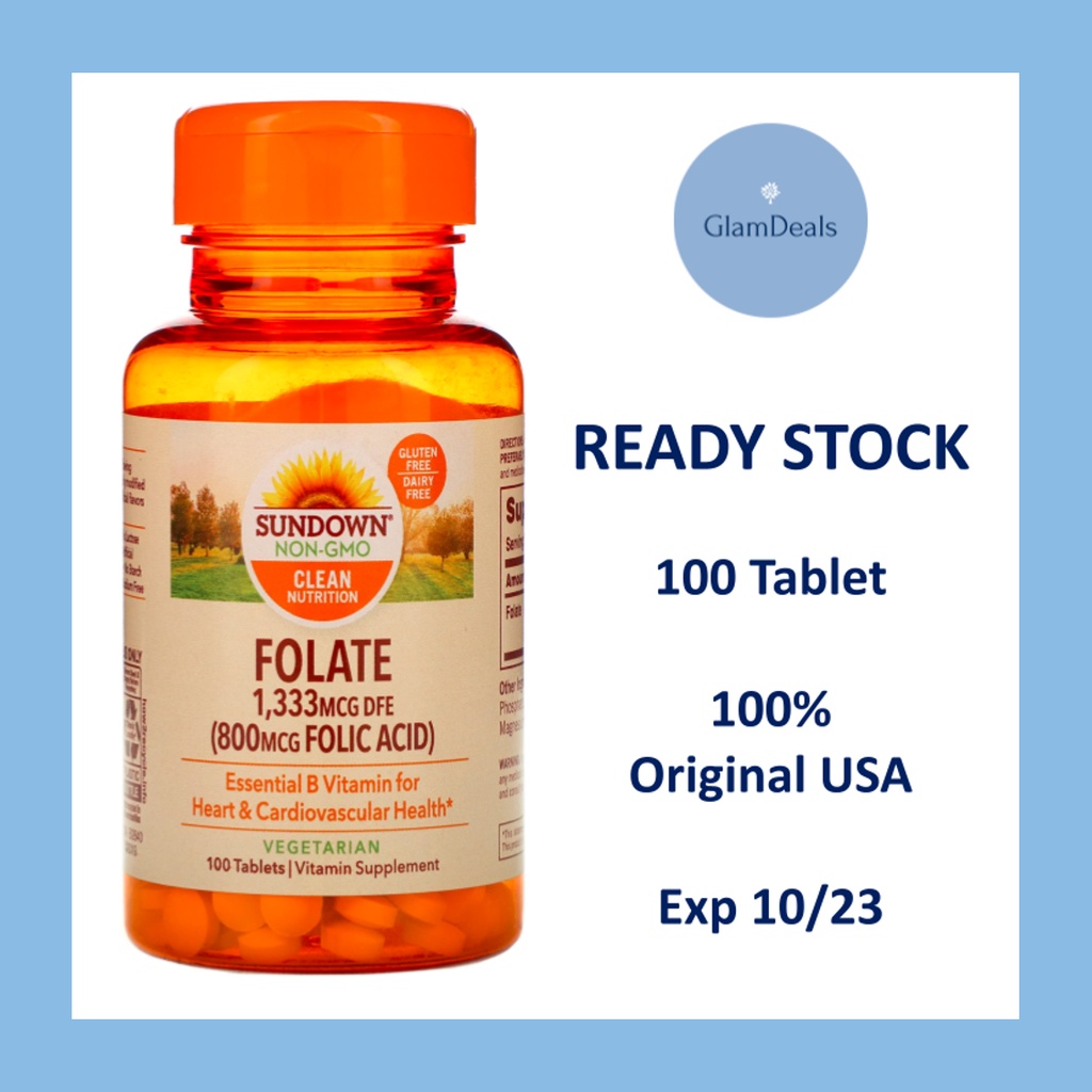 Sundown Folate 800 mcg Folic Acid (100 Tablet)