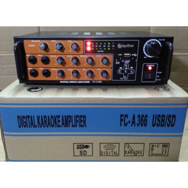 AMPLI KARAUKE FIRSTCLASS A 366 AMPLIFIER KARAUKE USB SD