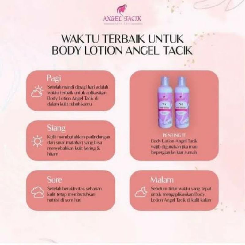 PAKET PEMUTIH BADAN BODY LOTION ANGEL TACIK + MIMI WHITE AHA BODY SERUM ORIGINAL BPOM