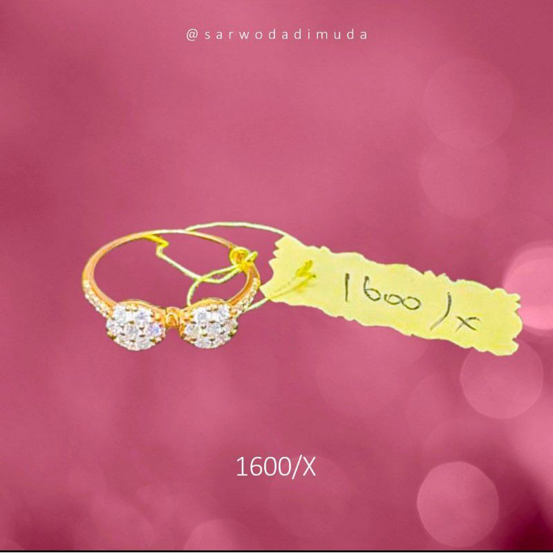 Cincin Emas Gift Hadiah Weeding Investasi Tunangan  1,6Gram
