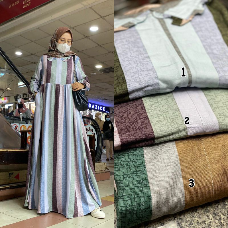 Olivia Mj Salur Armani Viscose Dress Premium Gamis Wanita Dewasa