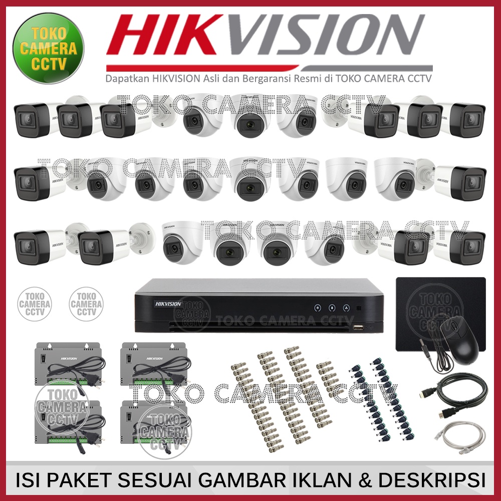 PAKET CCTV HIKVISION 5MP 32 CHANNEL 26 KAMERA