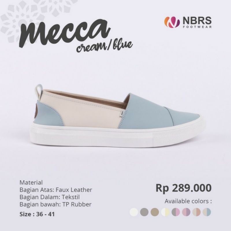 Laila Collection MECCA CREAM/BLUE NBRS FOOTWEAR Sepatu Casual dan Nyaman