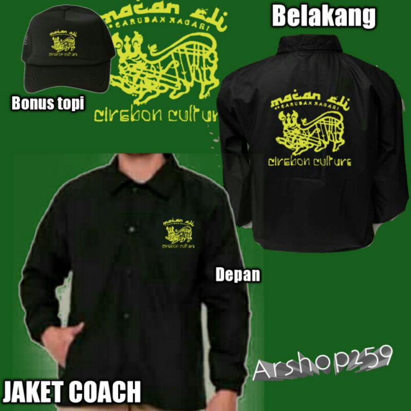 jaket COACH berlapis jaring logo (MACAN ALi)fles bonus topi