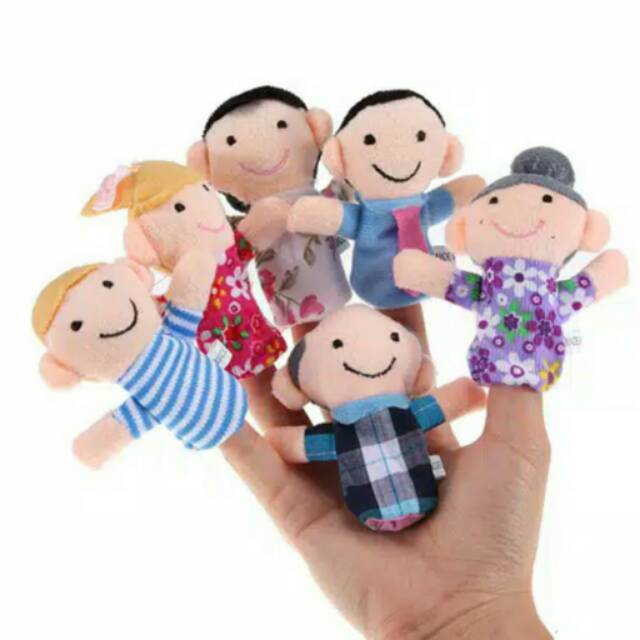 (1 set 6 pcs) Boneka jari /bonjar seri keluarga/ family series