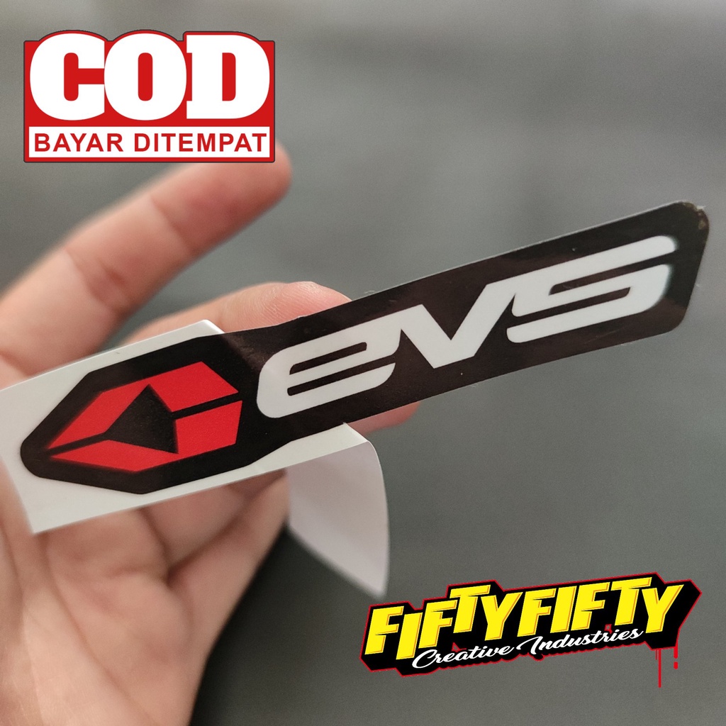 Stiker Print Cut EVS Stiker Printing Laminasi Glossy Tahan Air Stiker Motor Mobil Helm Sudah Membentuk Pola Desain