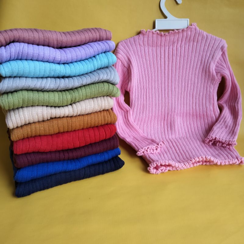 tunik atasan baju rajut anak cewe 1-3 tahun