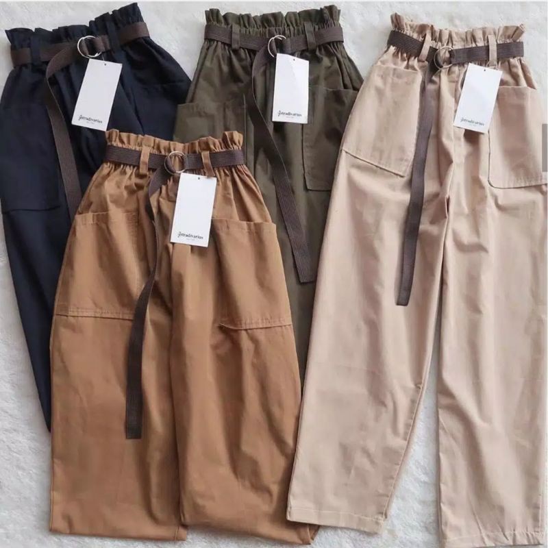 TUMBLR PANTS APE.STORE/CELANA PANJANG WANITA SAKU DEPAN