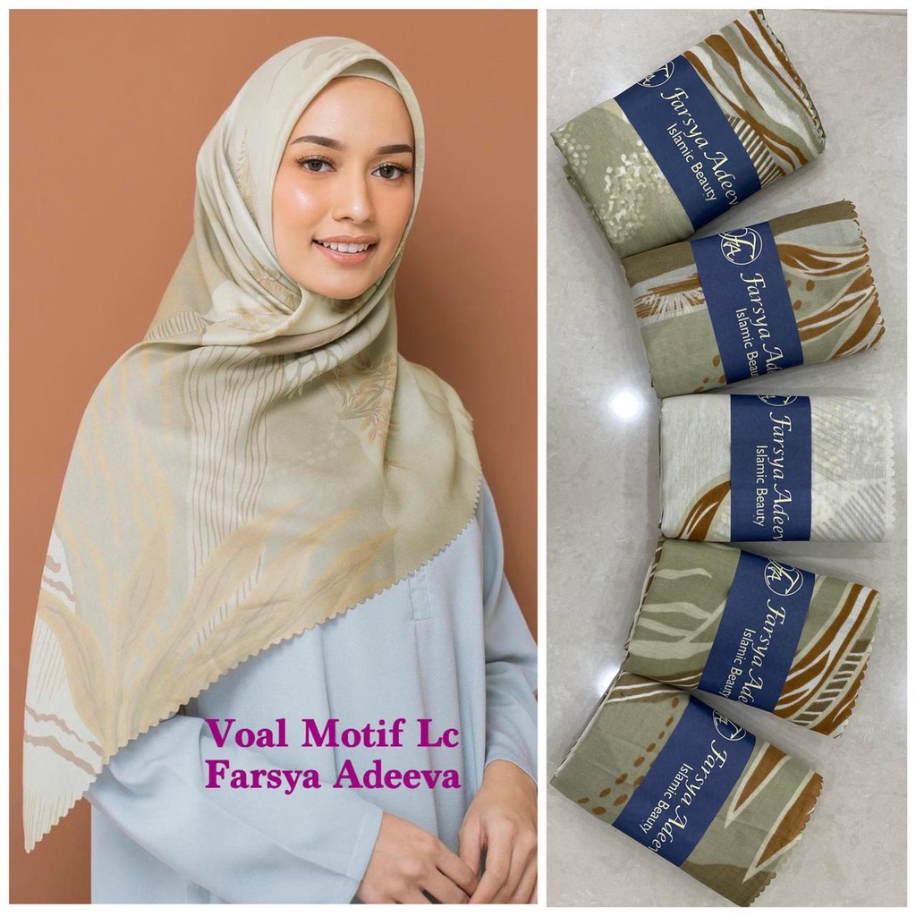 SEGI EMPAT MOTIF TERBARU HIJAB SEGI EMPAT MOTIF DEENAY  LASERCUT  TERMURAH DAN TERLARIS NAYLA HIJA'B-FLORA CREAM