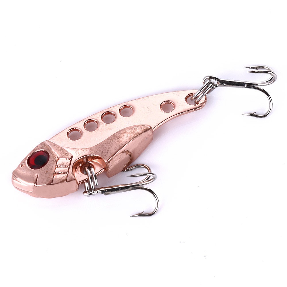 HENGJIA 4PCS 3g 7g 11g Metal VIB Lure 3D Eyes Pencil Balancer Spoon Jig Painting Fishing Lure Hard Bait Fishing Tackle Treble Hook