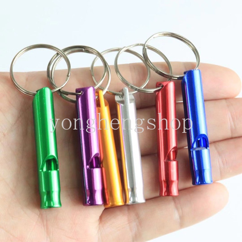 Peluit Mini Portable Dengan Gantungan Kunci EDC Untuk Camping / Hiking / Survival / Outdoor