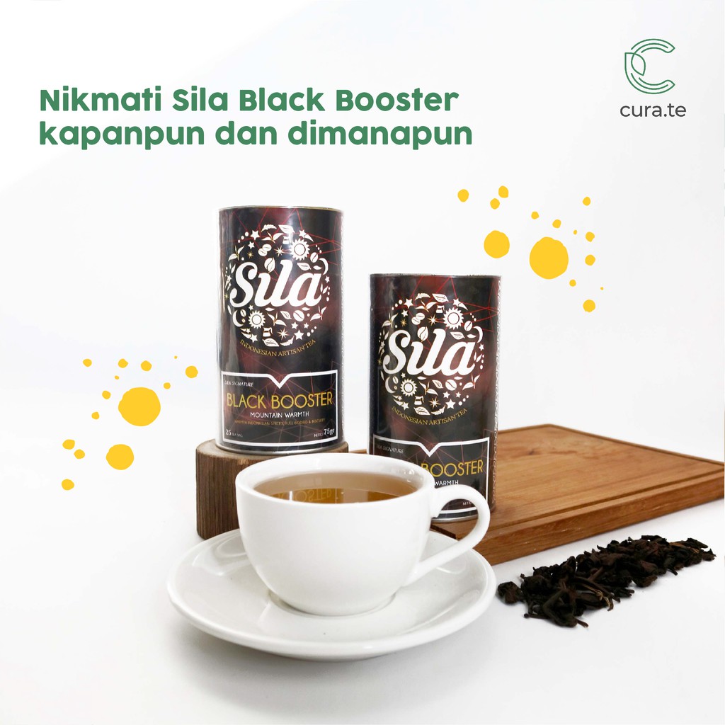 Teh Hitam Sila Black Booster Canister 125gr