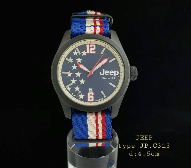 Jam Pria JEEP JP C313 tanggal aktif canvas