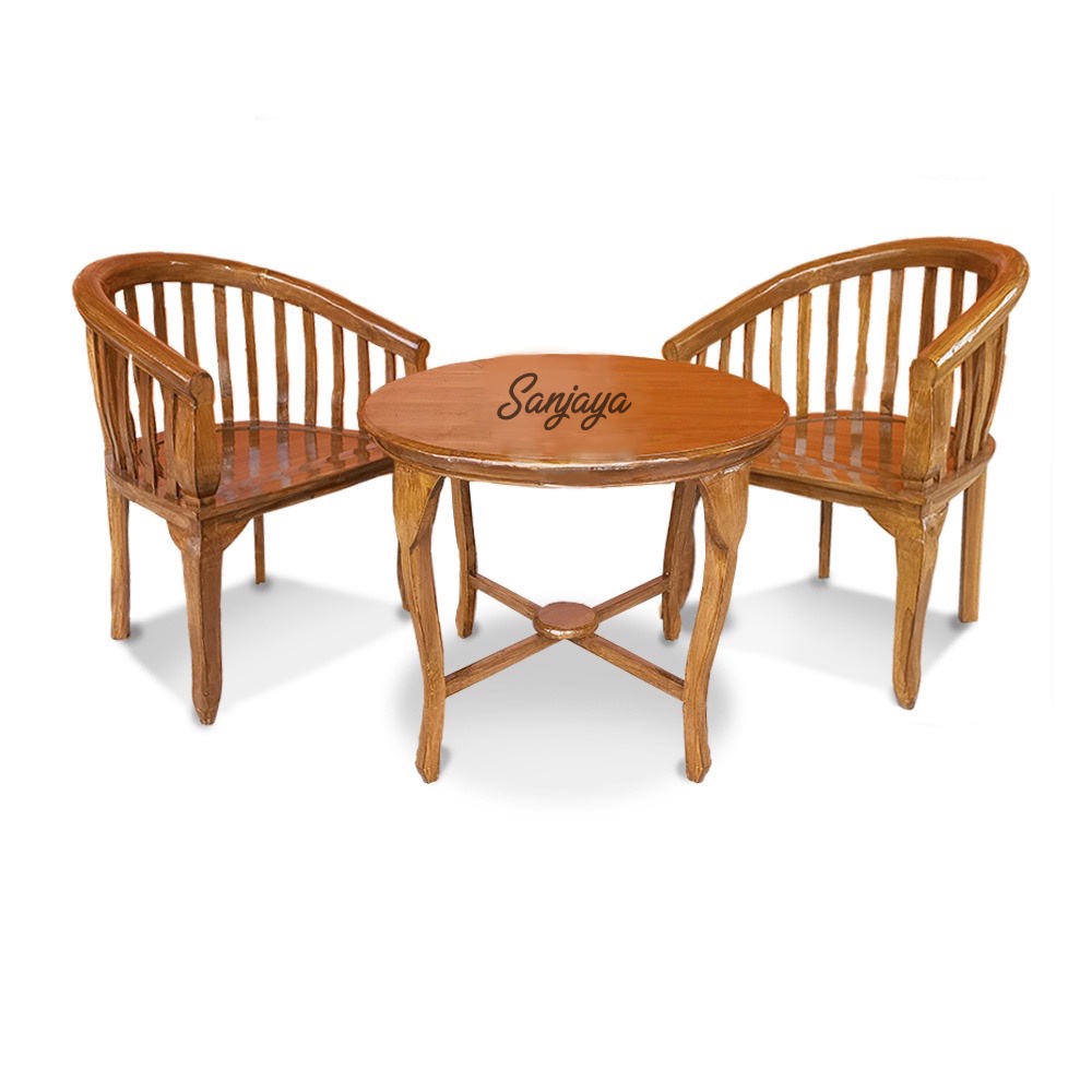 Kursi Kafe Antik Bangku Teras Taman Hotel Villa Kursi Betawi Lenong Kayu Jati