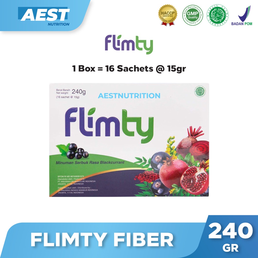 FLIMTY Fiber Minuman Pelangsing Detox Antioksidan - Box (16 Sachet)