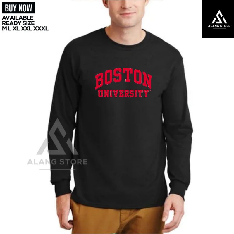 Kaos Baju Pria Lengan Panjang Boston University