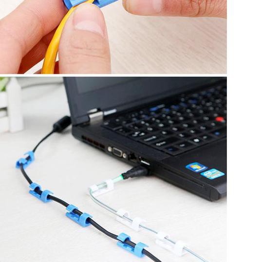 

✳ Cable Holder Wire Clip Klip Merapikan Kabel 20 Pcs HCC86234 - Putih ➩