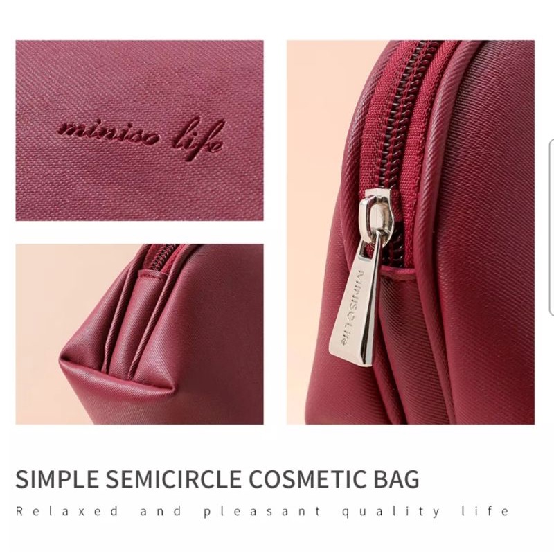 TAS MAKE UP MINISO - TAS KOSMETIK MINISO SIMPLE ELEGANT ORIGINAL