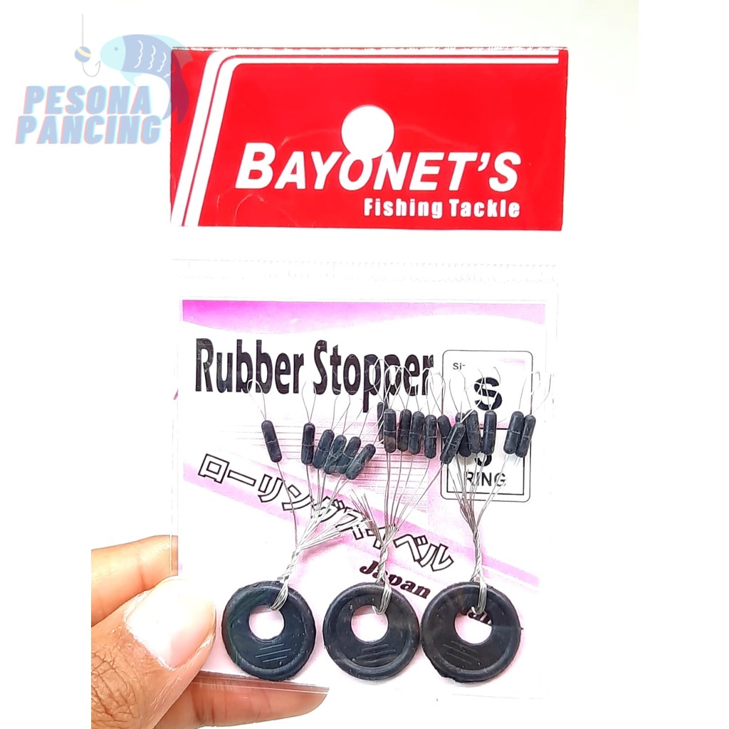 Stoper Pancing BAYONET Karet SOSIS Warna Hitam Penyangga Pelampung Termurah Dan Terlaris