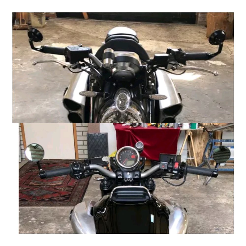 Lucu Bar End Mirror Spion Jalu Bulat Flaxible Universal Motor Terbatas Shopee Indonesia